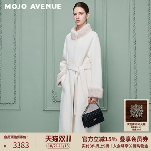 【绵羊毛 骆驼绒】朗姿/MOJO修身简约气质中长款大衣女2026冬新款