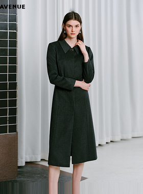 【舒心】MOJO AVENUE莫佐2025冬新品智感女士中长款大衣高级感灰