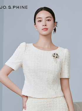 朗姿/MOJO AVENUE莫佐肌理感立体剪裁短外套2025年新款时尚