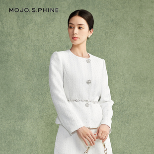 韩国 MOJO莫佐优雅摩登圆领短外套2024年秋冬新款 朗姿 朗姿LANCY