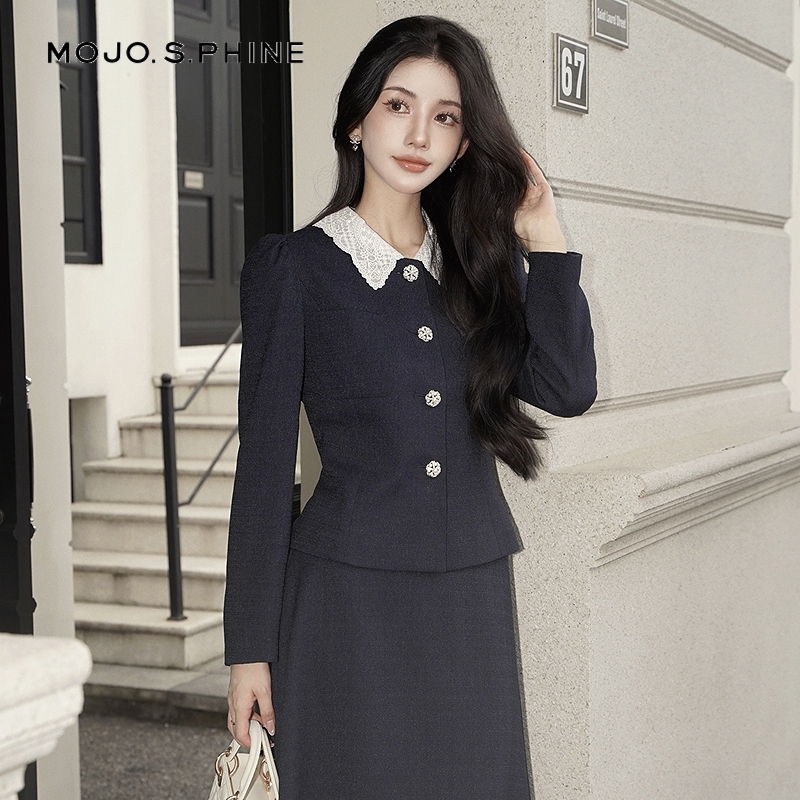 MOJO莫佐千金玛德琳收腰夹克2025年新款时尚修身短外套装朗姿集团