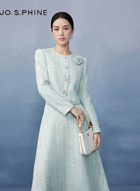 朗姿/MOJO AVENUE莫佐清新小香风半身裙2025年早春新款A字裙收腰