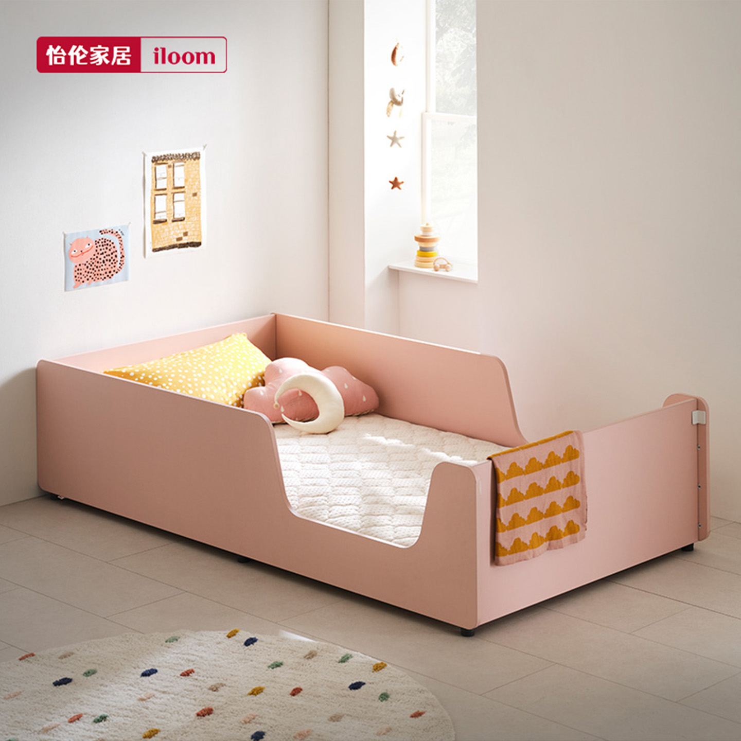 怡伦家居地台床地板床带护栏