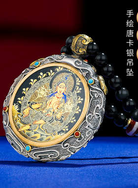 绿度母s925佛牌吊坠绿度母