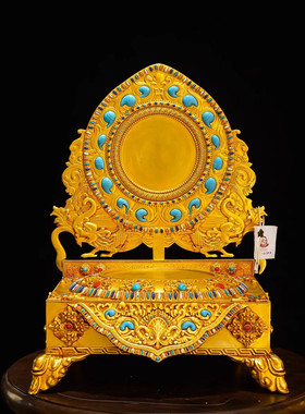 藏式纯铜佛龛佛像供奉底座摆放