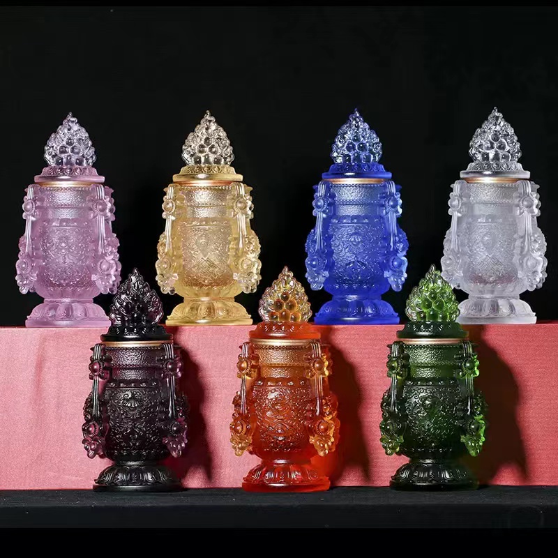 财神宝瓶装藏宝瓶古法琉璃