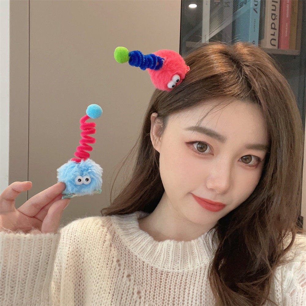 少女软萌可爱绒绒碎发刘海夹鸭嘴