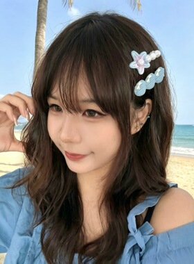 海螺发夹套装少女刘海夹边夹甜美