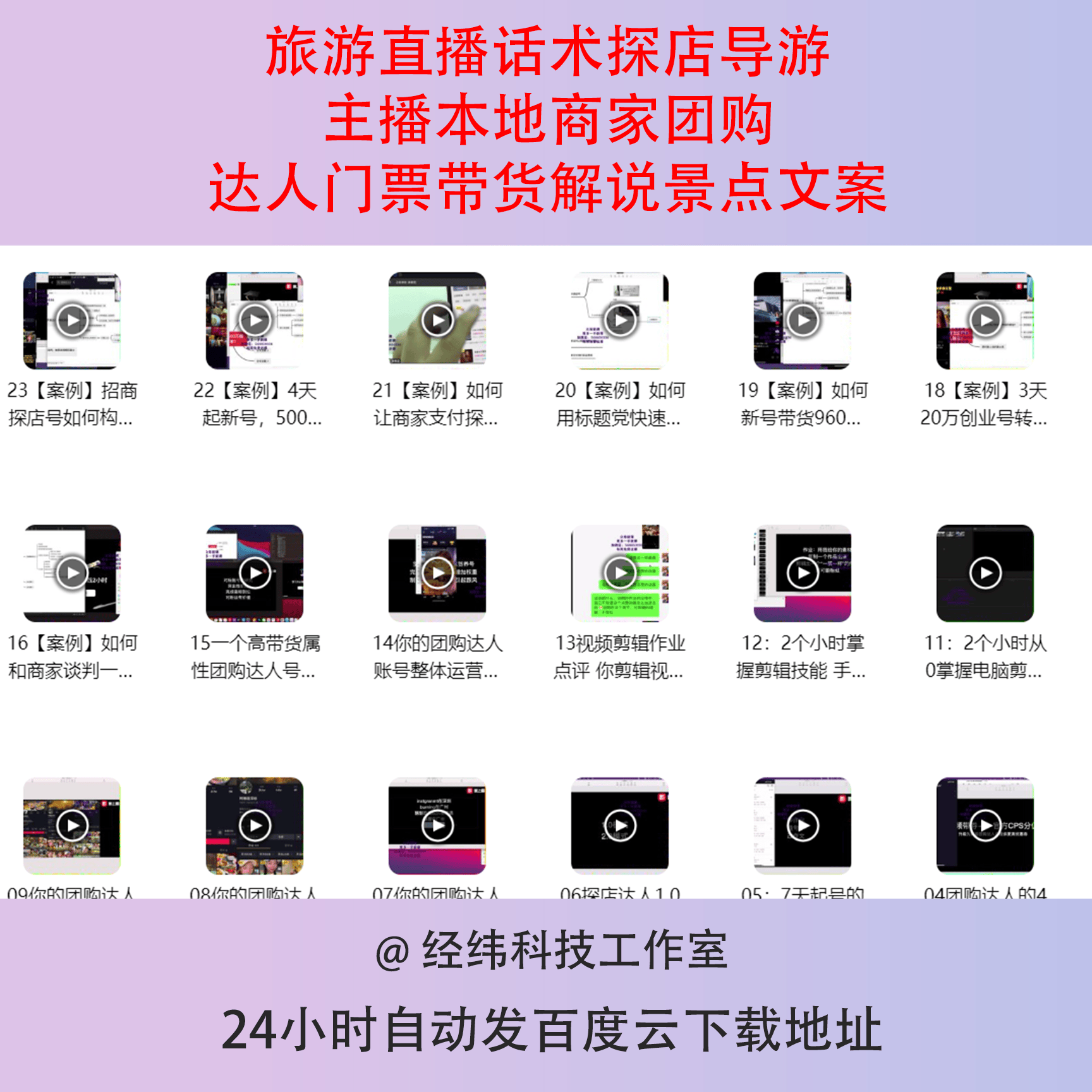 旅游直播话术探店导游主播本地商家团购达人门票带货解说景点文案