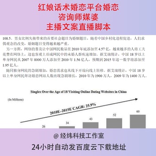 红娘话术婚恋平台婚恋咨询师媒婆主播文案直播脚本