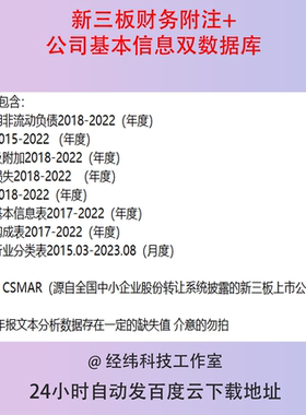2018-2022新三板上市公司财务附注+基本信息+人员-销售费用数据库