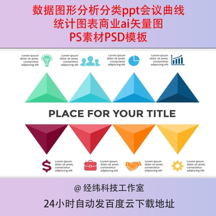 数据图形分析分类ppt会议曲线统计图表商业ai矢量图PS素材PSD模板