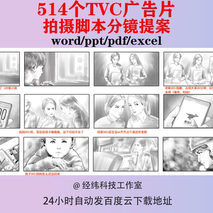 TVC广告片拍摄脚本分镜头提案方案宣传片视频影视形象片创意执行