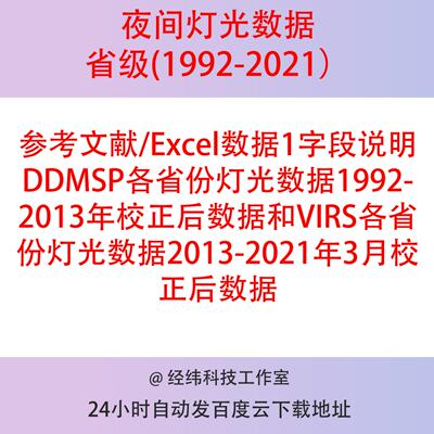 夜间灯光数据（1992-2021省级）参考字段说明DMSP、VIIRS矫正