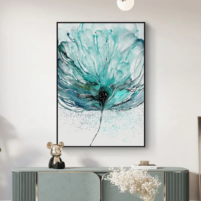 北欧风格客厅装饰画现代简约小清新餐厅玄关挂画水彩花卉过道壁画