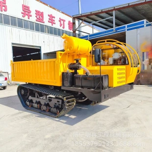 柴油自卸车 橡胶加高底盘运输车 山地爬坡农用履带式 运输车 座驾式