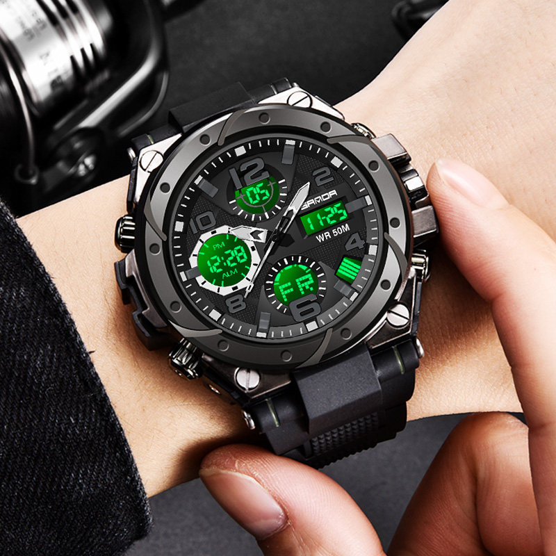 特种兵运动手表男初高中学生青少年电子表防水夜光潮流战术机械表