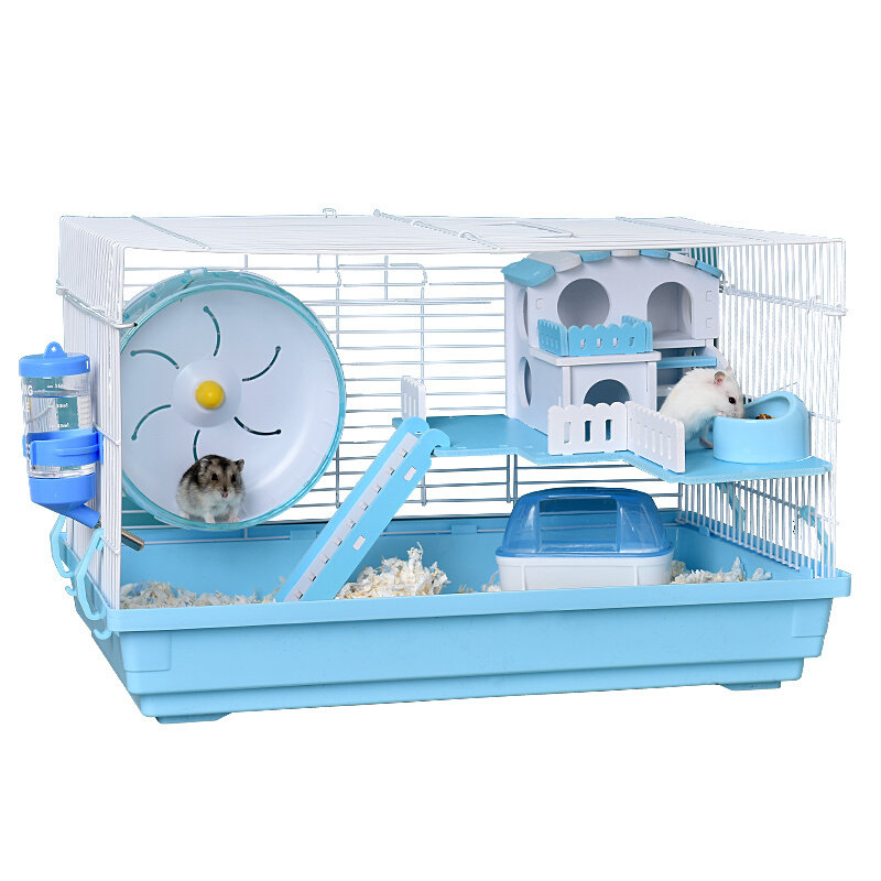通心粉鼠二只仓鼠笼子47基础双层笼金丝熊苍鼠专用饲养箱加深底盘