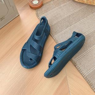 夏季凉鞋男款外沙穿防滑织防臭编潮草鞋海边2911涉水开车运动滩拖