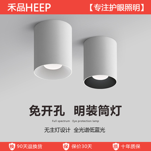 筒灯深杯防眩客厅家用玄关过道卧室无主灯设计 禾品智能护眼明装