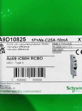 A9D12825 1P-NS-C25A-100mA iC60H RCBO