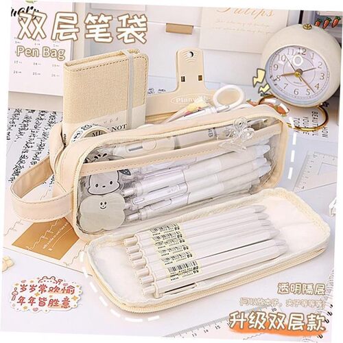 Korea Cute Pencil Cases for Girls Pencilcase Waterproof Canv