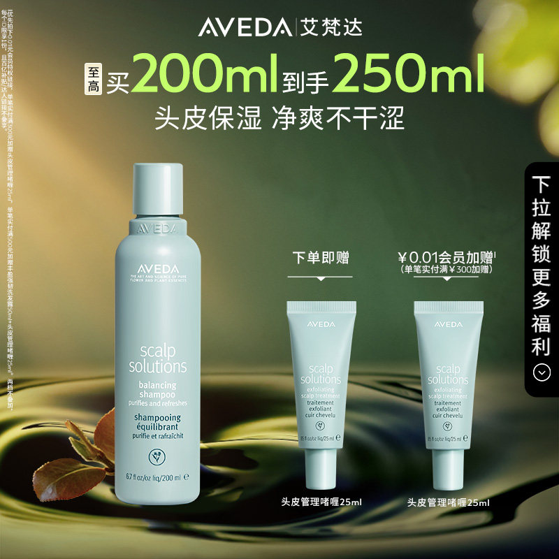 【 官方正品】Aveda艾梵达头皮管理平衡洗发水清洁去油洗发液