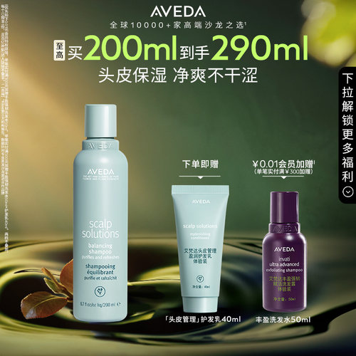 【 官方正品】Aveda艾梵达头皮管理平衡洗发水清洁去油护发洗发露
