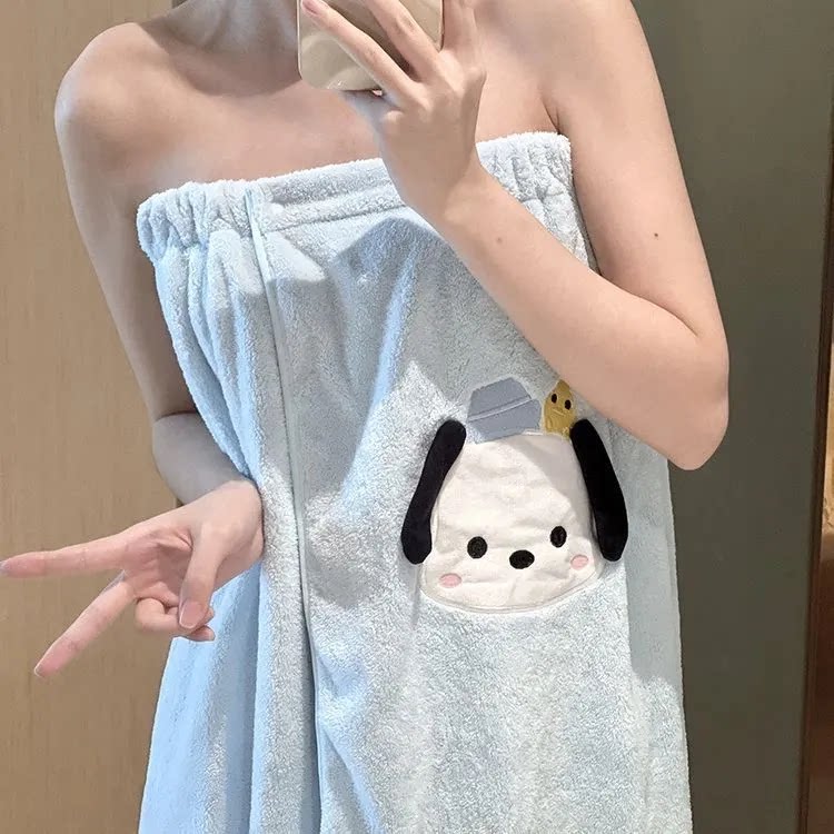 帕恰狗浴巾女可穿可裹可穿大号洗澡巾比纯棉吸水珊瑚绒毛巾浴巾浴