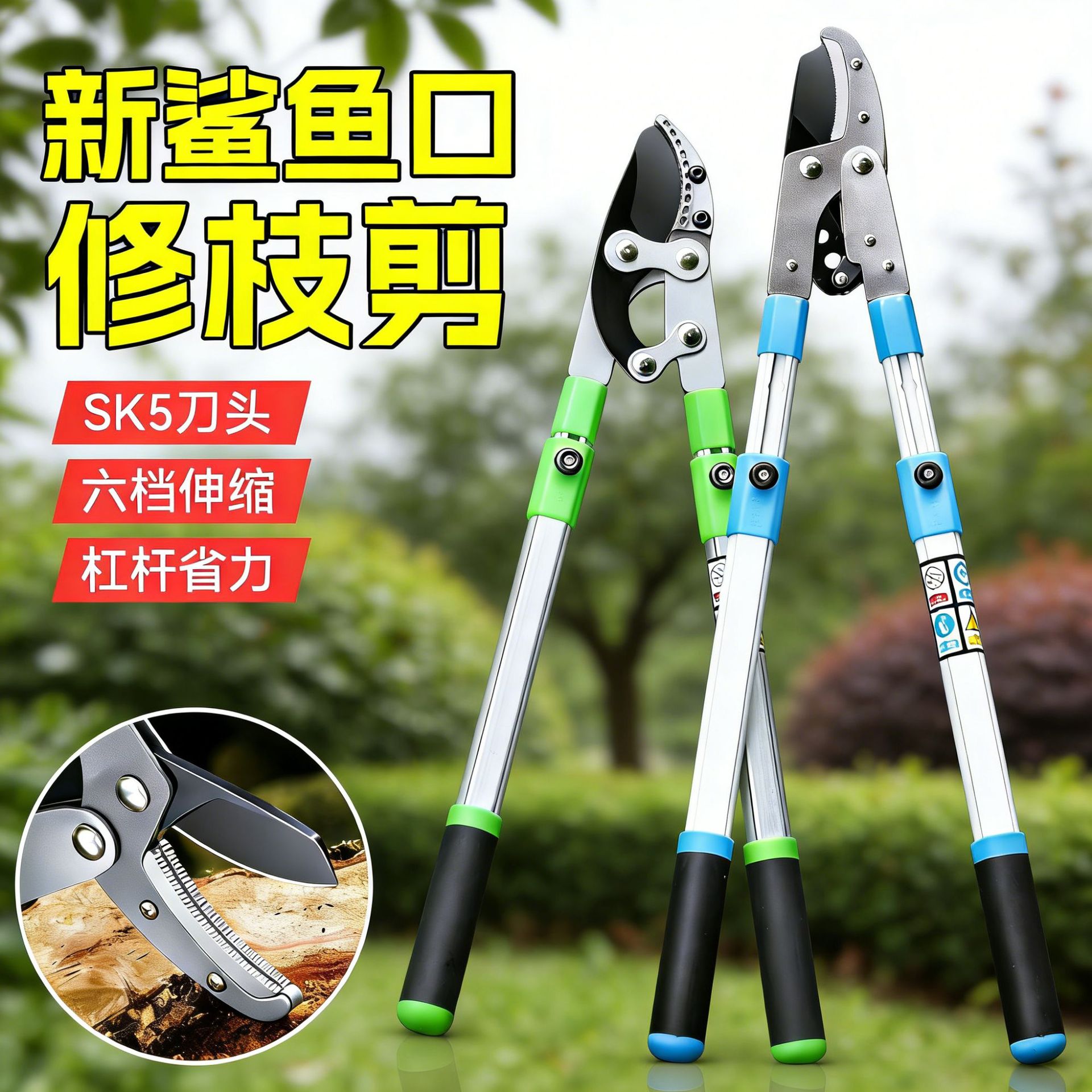 粗枝剪果树树枝修枝剪伸缩强力省力大力剪高枝剪园艺园林大剪刀