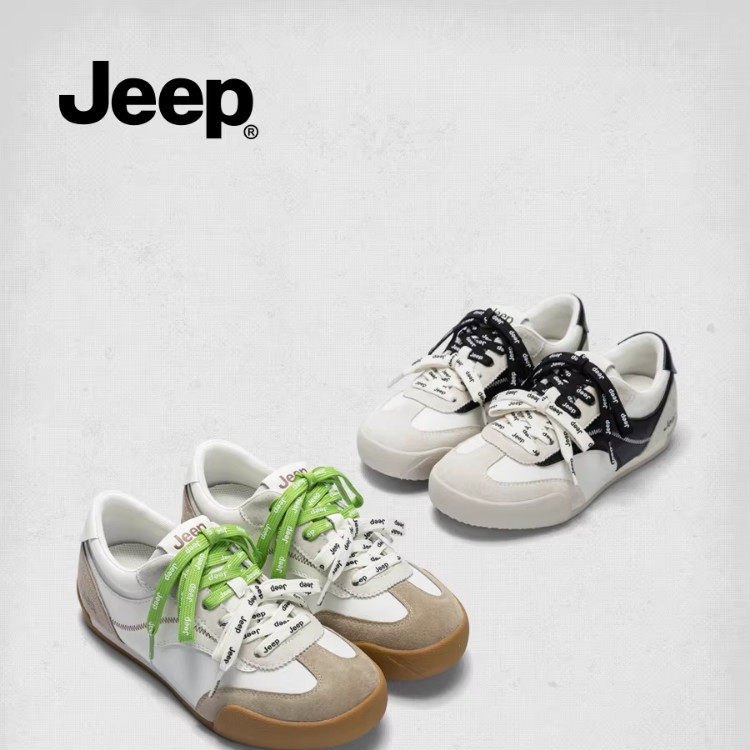 jeep经典百搭德训鞋女款2026春夏新款复古拼色女鞋休闲平底运动鞋,女鞋,德训鞋,淘宝优惠券,粉丝福利购,淘宝优惠卷