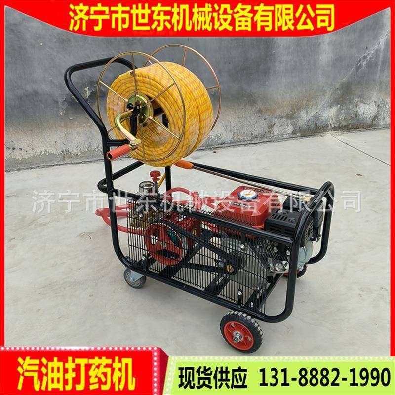手推式170F汽油打药机厂家小型园林绿化打药车推车式喷雾机