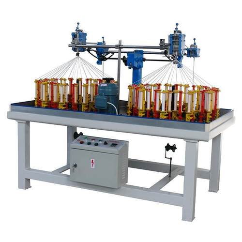 线绳扁带编织机 90-3T-6头蜡烛线扭绳三股绳手提绳带织