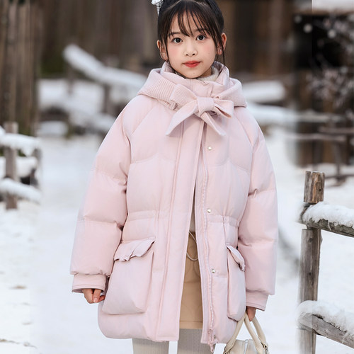 女童羽绒服白鸭绒冬装女孩童装