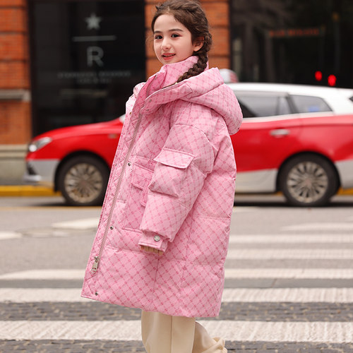 儿童羽绒服女童中长款加厚女孩