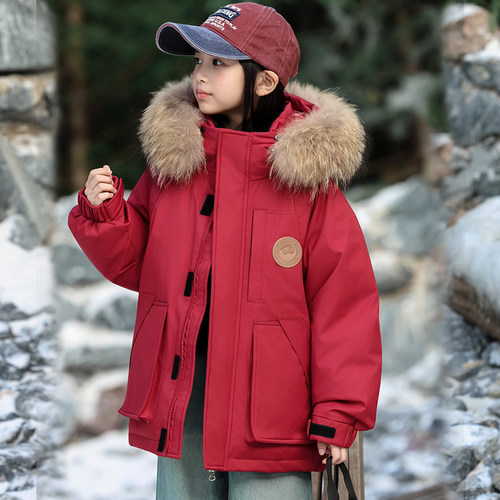 儿童羽绒服男童中长款女童冬装