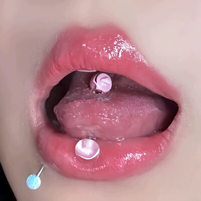 钛合金奶油冰淇淋渐变舌钉