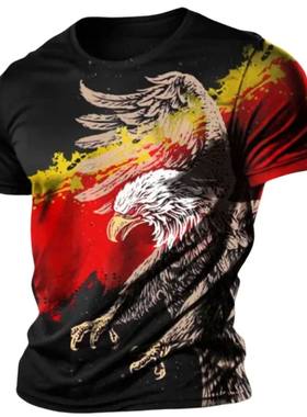 Fashionable Eagle 3D Printed T-shirt forMen时尚老鹰3d印花T恤
