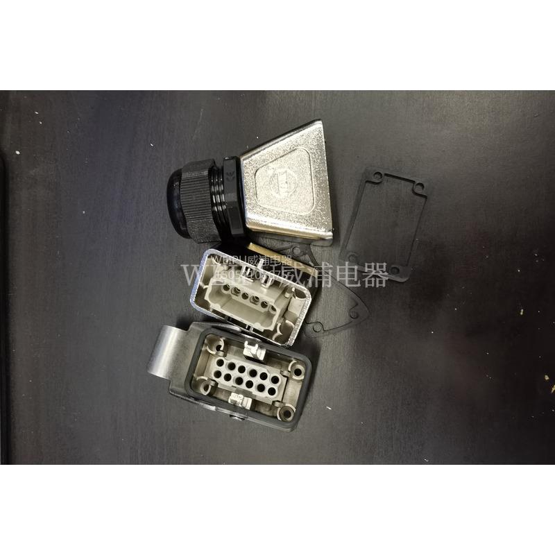 重载连接器H1M单模块壳体小体积2-3-4孔6芯8针12-17-25芯信号动力