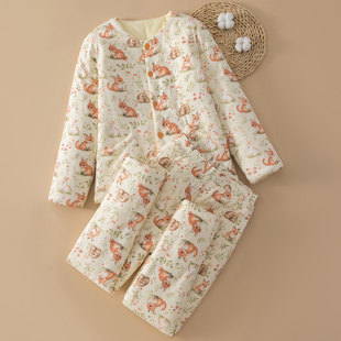 女士纯棉花棉衣套装冬季保暖防寒棉袄棉裤高腰夹棉居家外穿棉服