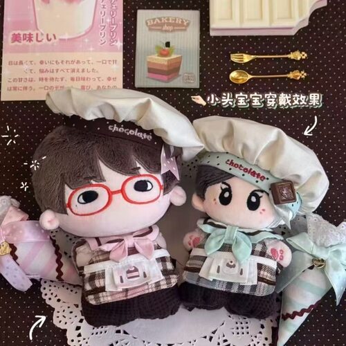 10cm棉花娃娃厨师套装娃衣
