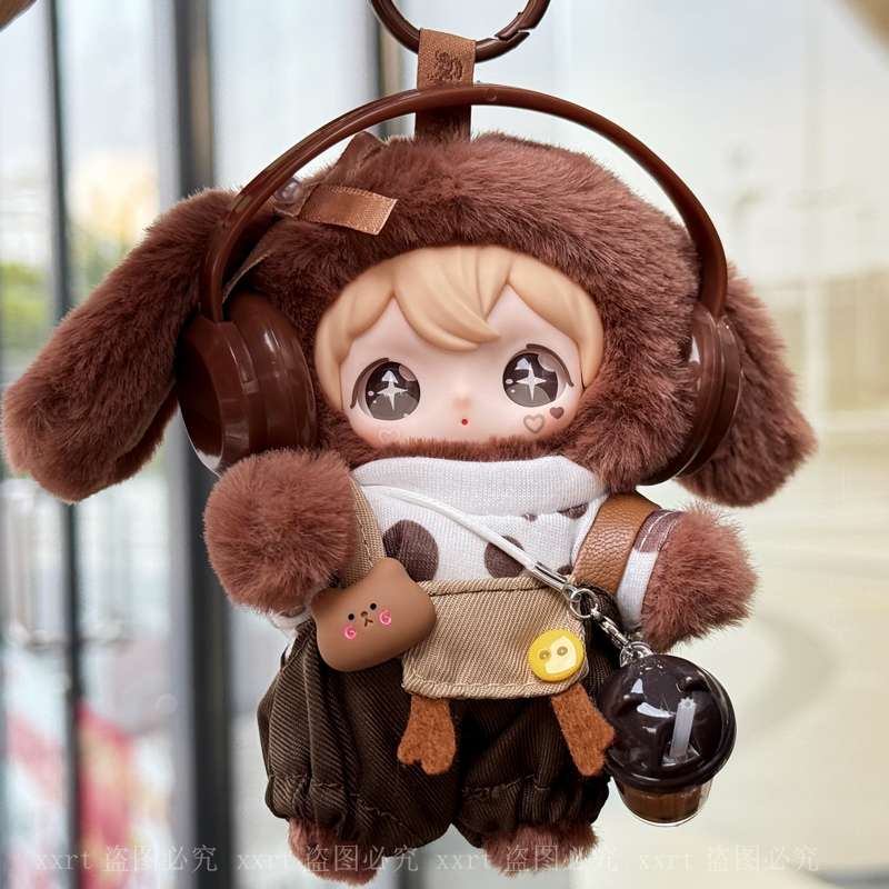 ayortoys兔闪闪shyshy娃衣15cm玩偶搪胶套装衣服黑色10cm服装着替