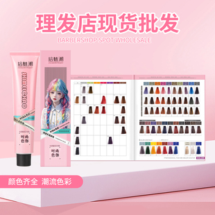 拾魅潮染发膏单支染膏发廊专用极速蓝极速红理发店染发剂批发