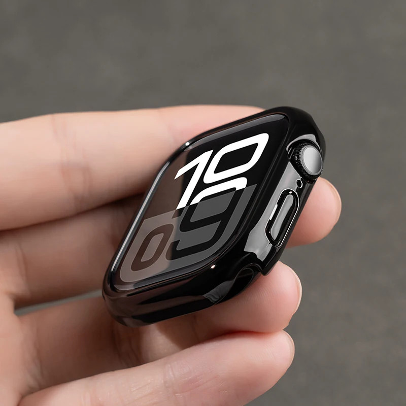 适用苹果S12保护壳iwatchs11手表applewatch10表壳9保护套8半包7镂空ultra4电镀3边框SE硬壳防刮防摔表套