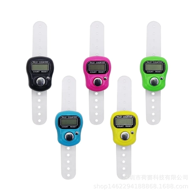 sxh5136牌1011卡扣手指彩色按键计数器可清零黑粉绿蓝黄