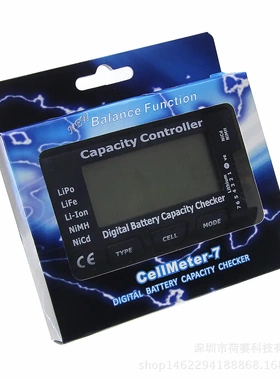 cellmeter7电压电量容量显示器1-7S航模锂电池测试仪表带平衡功能