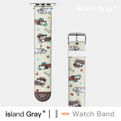 islandgray白色波点腊肠狗表带