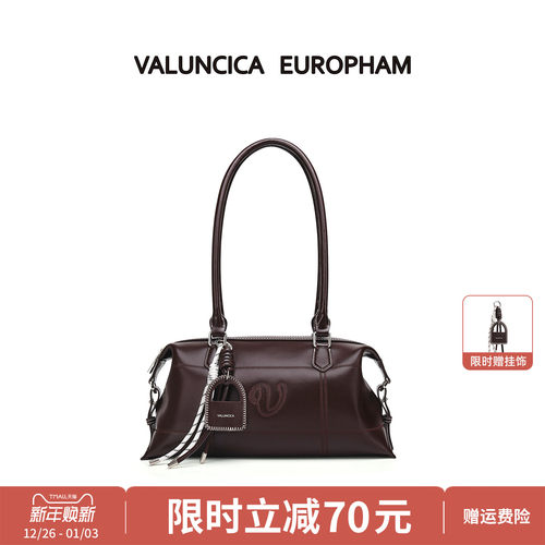 Valuncica/华伦西亚胶卷包新款小众手提法棍包牛皮单肩腋下包包女