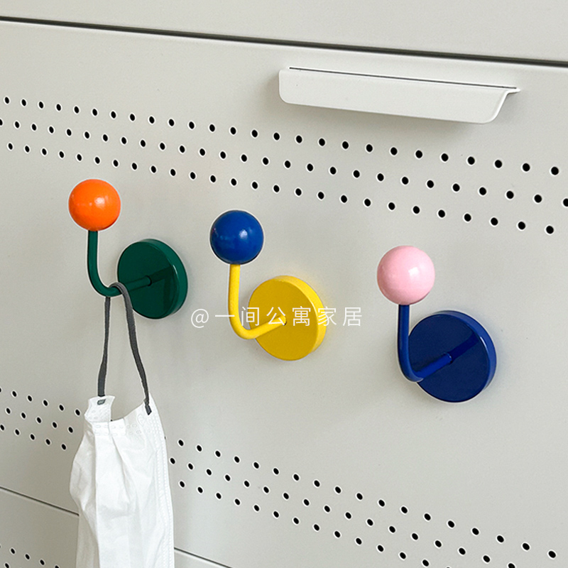 韩式铁皮柜INS风撞色磁吸挂钩