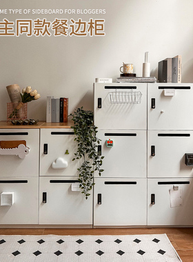 一间公寓家居ins风原创铁皮柜密码收纳斗柜书柜餐边柜储物信报箱